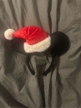 Disney Mickey Ears Headband with Santa Hat